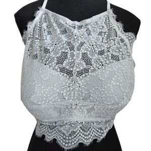 ⭐️George Grey Lace Racerback Bra Size XXL